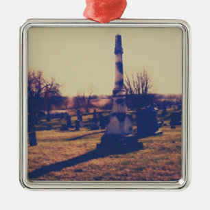 Ornement Carré Argenté Cimetière à Washington, Iowa