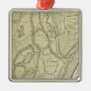 Ornement Carré Argenté Cimetière de Woodlawn