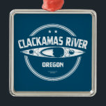 Ornement Carré Argenté Clackamas River Oregon Kayak<br><div class="desc">La rivière Clackamas est située à l'ouest de la chaîne Cascade et au sud de la gorge Columbia River dans le nord de l'Oregon et va de Big Spring (zone de sources) à Big Cliff, juste au sud de la ville d'Estacada. La région la plus pittoresque est entièrement située dans...</div>