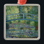Ornement Carré Argenté Claude Monet - Eau Lily étang, Harmonie verte<br><div class="desc">Etang Lily,  Harmonie Verte / Le Bassin aux Nympheas,  Harmonie Verte par Claude Monet en 1899</div>