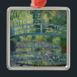 Ornement Carré Argenté Claude Monet - Eau Lily étang, Harmonie verte<br><div class="desc">Etang Lily,  Harmonie Verte / Le Bassin aux Nympheas,  Harmonie Verte par Claude Monet en 1899</div>