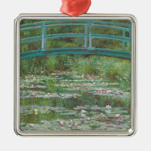 Ornement Carré Argenté Claude Monet la passerelle japonaise, 1899