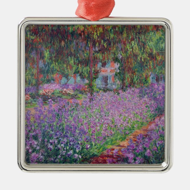 Ornement Carré Argenté Claude Monet| Le jardin de l'artiste à Giverny (Devant)
