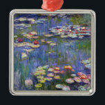 Ornement Carré Argenté Claude Monet - Nymphéas / Nymphéas<br><div class="desc">Nymphéas / Nymphéas - Claude Monet,  1916</div>