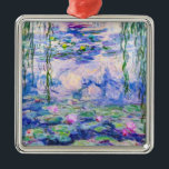 Ornement Carré Argenté Claude Monet - Water Lilies / Nympheas 1919<br><div class="desc">Water Lilies / Nympheas (W.1852) - Claude Monet,  Oil on Canvas,  1916-1919</div>