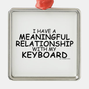 Ornement Carré Argenté Clavier de relation utile