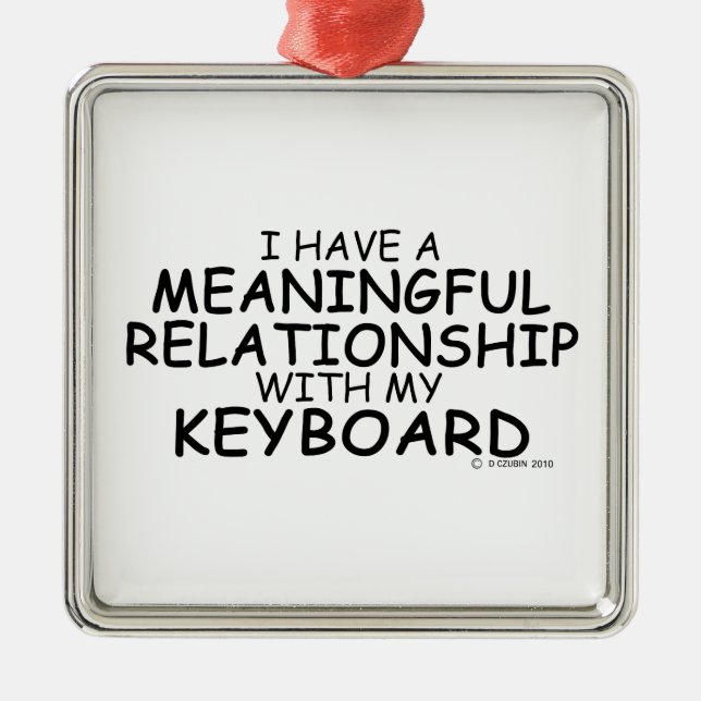 Ornement Carré Argenté Clavier de relation utile (Devant)