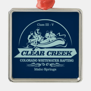 Ornement Carré Argenté Clear Creek (rafting2)