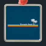 Ornement Carré Argenté Clearwater Beach Floride<br><div class="desc">L'eau douce et le sable blanc de Clearwater Beach attirent en masse les amateurs de farniente. Après quelques heures de baignade ou de farniente,  les amateurs de plage pourront jouer au volley-ball ou faire du roller ou du vélo sur la promenade de Beach Walk adjacente.</div>