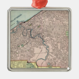 Ornement Carré Argenté Cleveland, Ohio