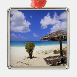 Ornement Carré Argenté Coco Point Beach, Barbuda, Antigua