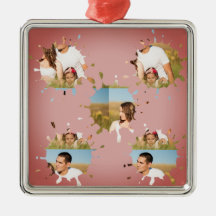 Collage photo en cercle personnalisé simple et élé