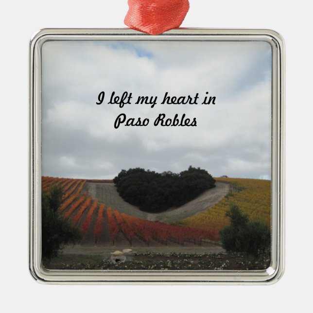 Ornement Carré Argenté Colline de coeur aux domaines de Niner, en automne (Devant)