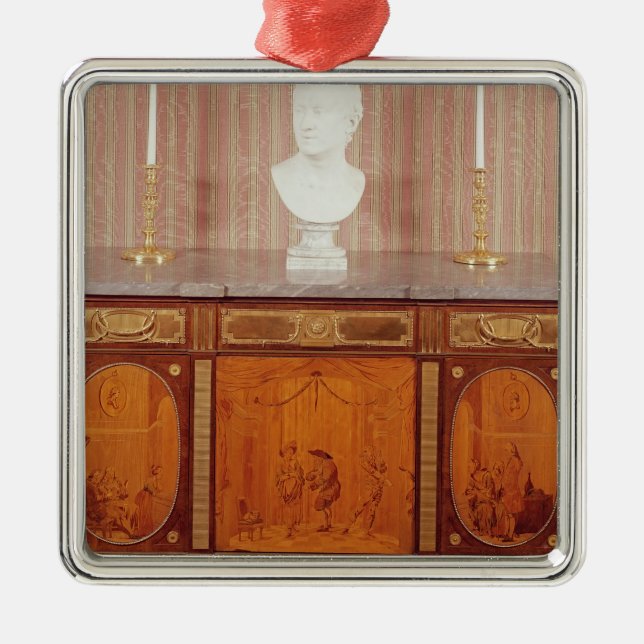 Ornement Carré Argenté Commode, 1776-79 (Devant)