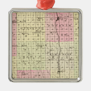 Ornement Carré Argenté Comté de Webster, Nebraska