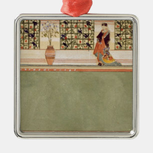 Ornement Carré Argenté Conception Anglo-Japonaise de mur, c.1860 (la