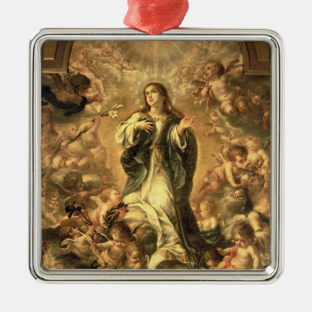 Ornement Carré Argenté Conception impeccable, 1670-1672 (Devant)