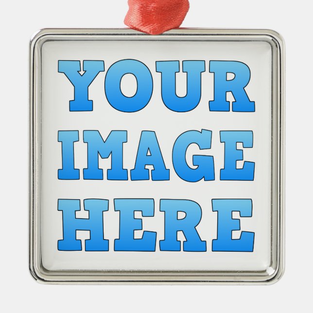 Ornement Carré Argenté Concevez votre propre Carré Premium (Devant)