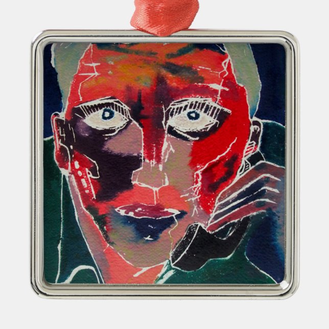 Ornement Carré Argenté Conversation (Devant)