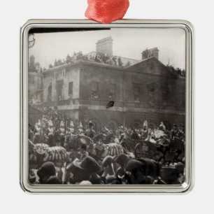 Ornement Carré Argenté Cortège de jubilé dans Whitehall, 1887
