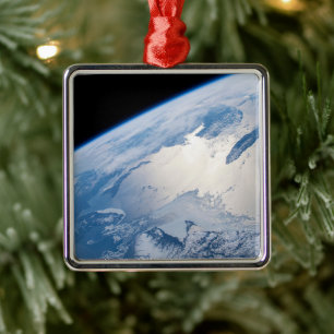 Ornement Carré Argenté Coup De Soleil Au Large Du Golfe Du Saint-Laurent