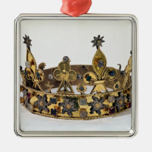 Ornement Carré Argenté Couronne funéraire de Philippe de la France 1404