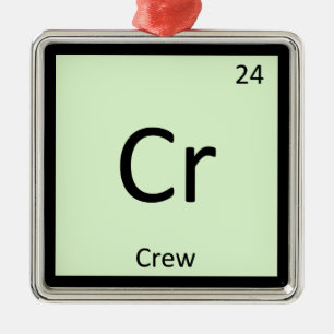 Ornement Carré Argenté Cr - Équipe Chimie des Sports Symbole du tableau p