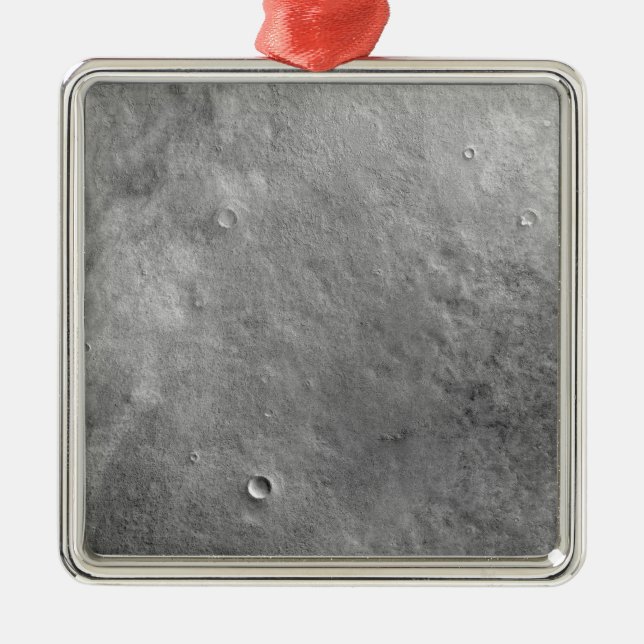 Ornement Carré Argenté Cratère Kepler à la surface de Mars (Devant)