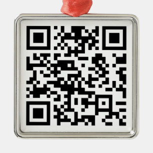 Ornement Carré Argenté Création instantanée de code QR (en entrant votre