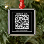 Ornement Carré Argenté Créer un code QR moderne instantanément<br><div class="desc">Ajoutez simplement l’URL de votre site Web pour créer instantanément un code QR qui est scannable par un appareil photo à smartphones.</div>