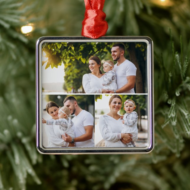 Ornement Carré Argenté Créez votre propre collection photo 3 (Arbre)