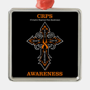 Ornement Carré Argenté Cross/Awareness...CRPS