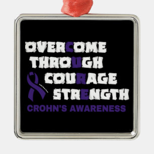 Ornement Carré Argenté CURE...L'ornement métallique de Crohn