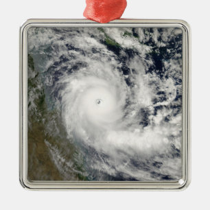 Ornement Carré Argenté Cyclone Ingrid