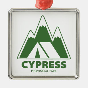 Ornement Carré Argenté Cypress Provincial Park Mountains Camping
