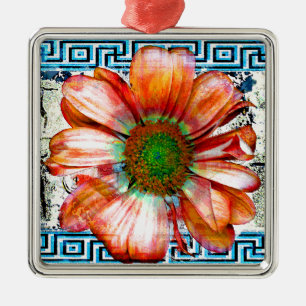 Ornement Carré Argenté Danse ancienne