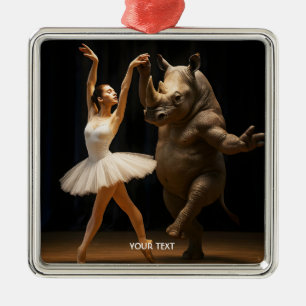 Ornement Carré Argenté Danseuse Imaginaire Ballerina