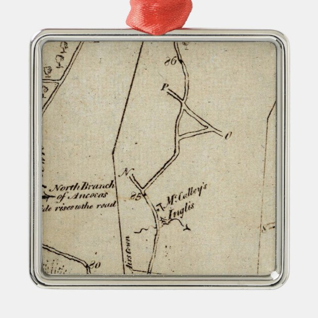 Ornement Carré Argenté De New York à Philadelphie 49 (Devant)