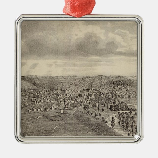 Ornement Carré Argenté Decorah, Winnesheik Co, Iowa (Devant)