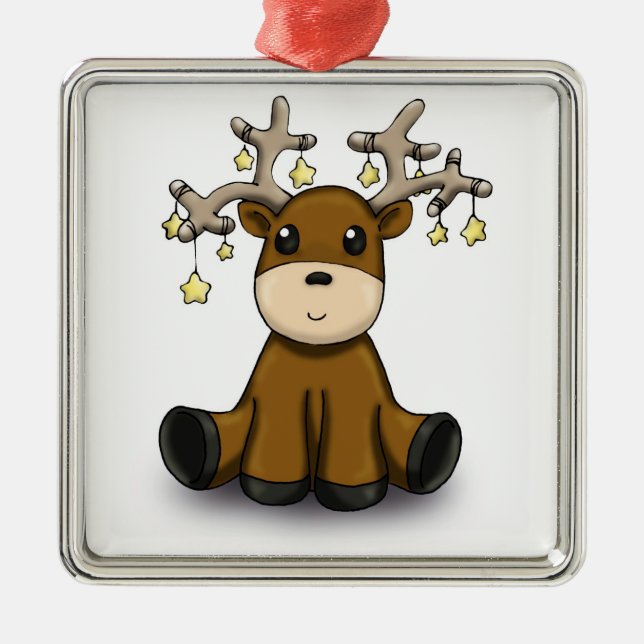 Ornement Carré Argenté Deers (Devant)