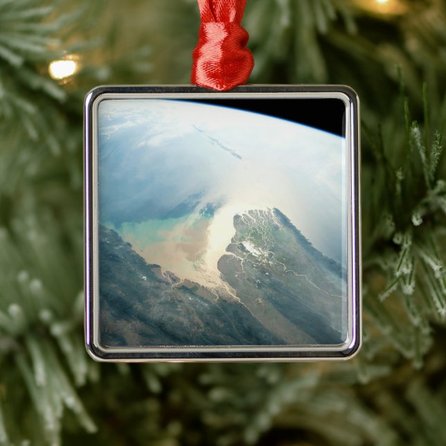 Ornement Carré Argenté Delta De La Rivière Irrawaddy En Birmanie (Myanmar (Arbre)