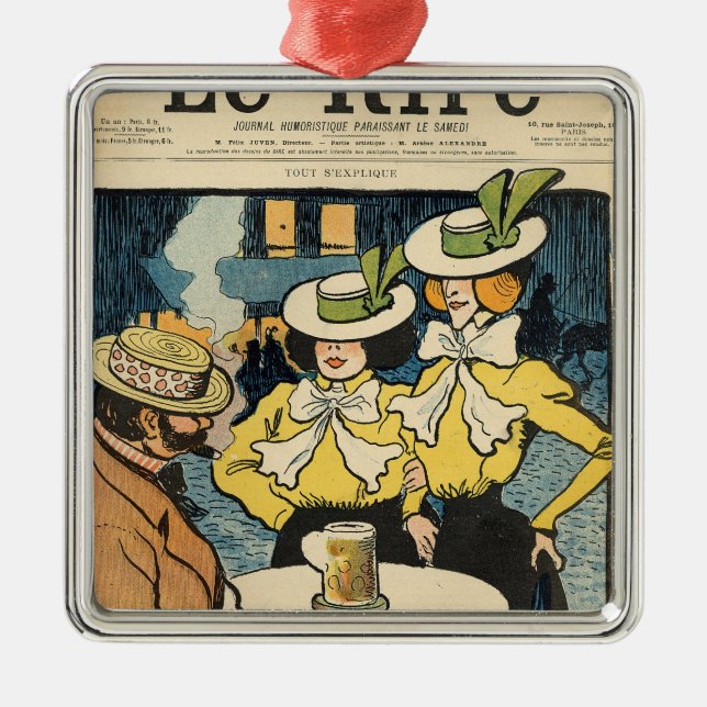 Ornement Carré Argenté Demi-soeurs (Devant)