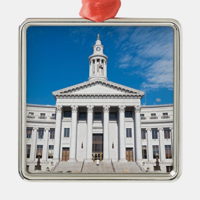 Ornement Carré Argenté Denver City and County Building Entrance (Devant)