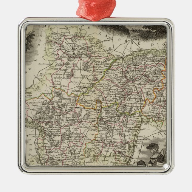 Ornement Carré Argenté Département de Saone et de Loire (Devant)