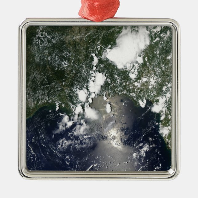 Ornement Carré Argenté Déploiement de pétrole nord-est (Devant)