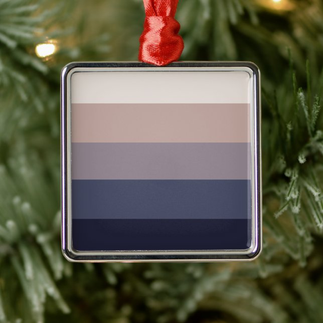 Ornement Carré Argenté Design, contemporain, poli et personnalisable (Arbre)