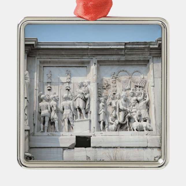 Ornement Carré Argenté Détail de la voûte de Constantine (Devant)