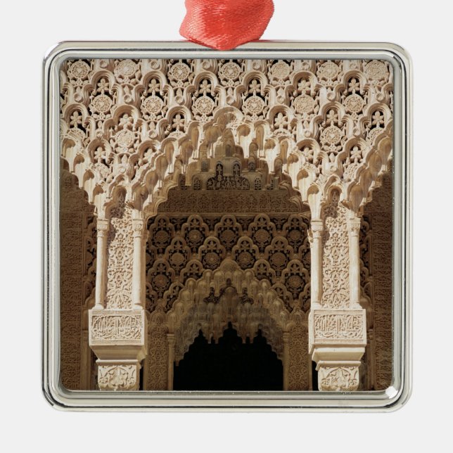 Ornement Carré Argenté Détail d'une voûte de galerie, de la cour (Devant)