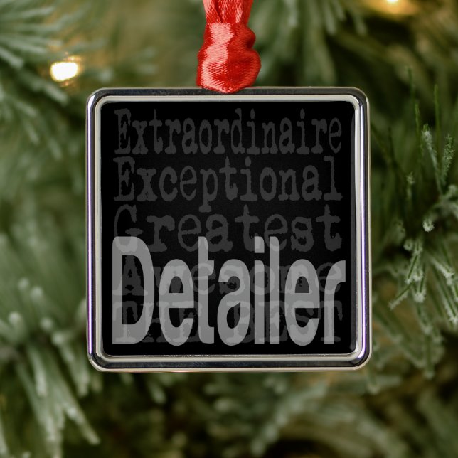 Ornement Carré Argenté Détailleur Extraordinaire (Arbre)