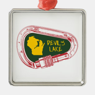 Ornement Carré Argenté Devil's Lake Climbing Carabiner